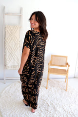 Island Holiday High Low Dress In Lunar Black