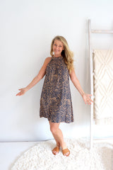 Tahiti Dress in Acacia Navy