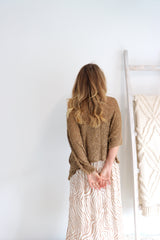 Travel Overlay Knit Top in Chocolate