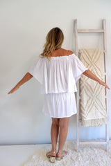 Holiday Dreaming Short Beach Dress/Top In White