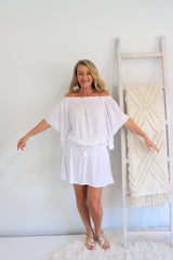 Holiday Dreaming Short Beach Dress/Top In White
