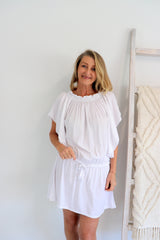 Holiday Dreaming Short Beach Dress/Top In White