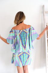 Holiday Dreaming Short Beach Dress/Top In Pastel Aztec