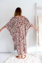 Long Kaftan In Mediterranean Chocolate