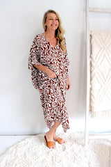 Long Kaftan In Mediterranean Chocolate