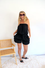Maldives Short Jumpsuit In Black