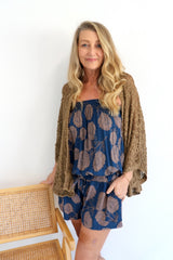 Maldives Short Jumpsuit In Blue Tea