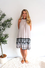 Tahiti Dress Taupe Fern