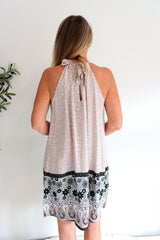 Tahiti Dress Taupe Fern