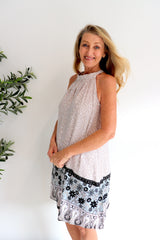 Tahiti Dress Taupe Fern