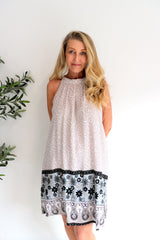 Tahiti Dress Taupe Fern