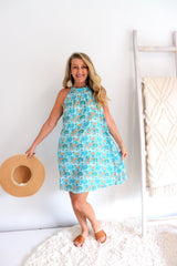 Tahiti Dress in Seaside Bloom