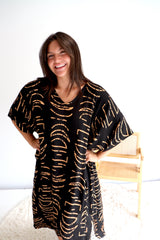 Long Kaftan In Lunar Black