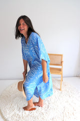 Long Kaftan In Lunar Coastal Blue