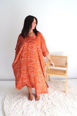Long Kaftan In Lunar Terracotta