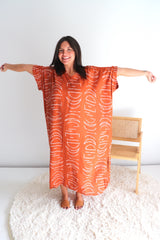 Long Kaftan In Lunar Terracotta