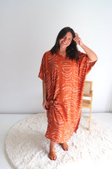 Long Kaftan In Lunar Terracotta