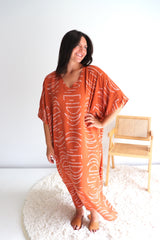 Long Kaftan In Lunar Terracotta
