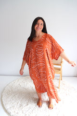 Long Kaftan In Lunar Terracotta