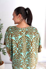 Long Kaftan In Pendant Mint