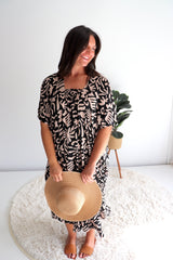 Lux Muu Muu in Ibiza Black/Taupe