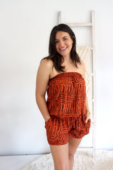 Maldives Short Jumpsuit In Heaven's Rain Rust
