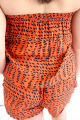 Maldives Short Jumpsuit In Heaven's Rain Rust