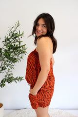 Maldives Short Jumpsuit In Heaven's Rain Rust