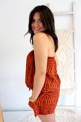 Maldives Short Jumpsuit In Heaven's Rain Rust