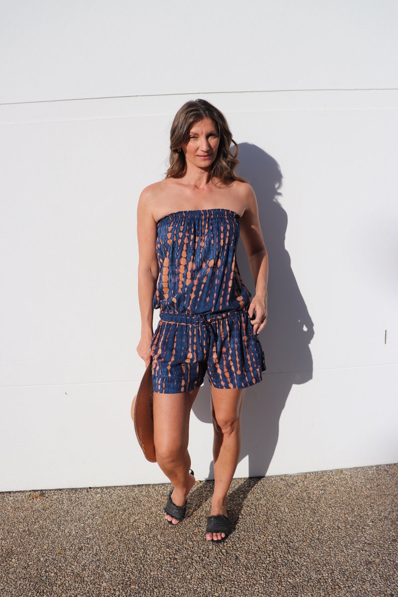 Maldives Short Jumpsuit In Choc Navy