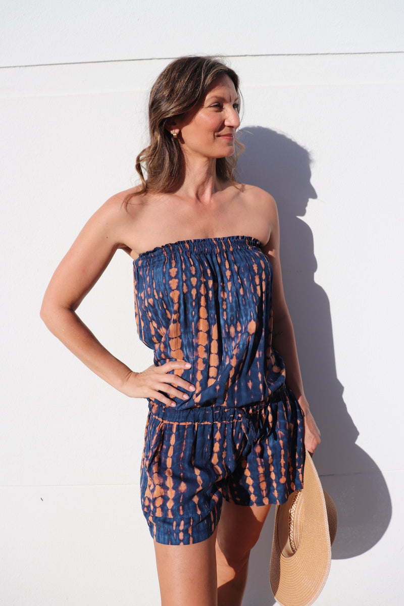 Maldives Short Jumpsuit In Choc Navy