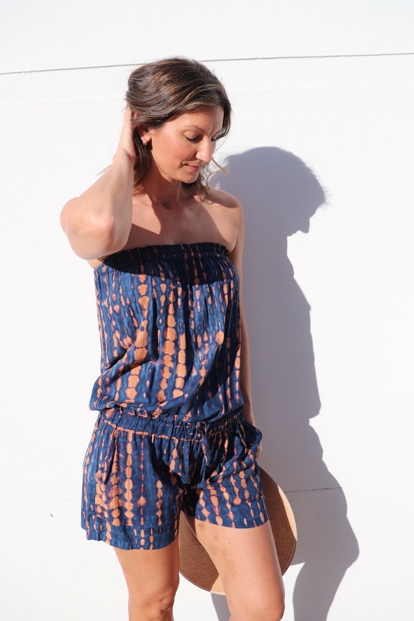 Maldives Short Jumpsuit In Choc Navy