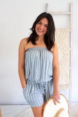 Maldives Short Jumpsuit In Grey Nautica