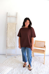 Manhattan Cotton Tee in Chocolate