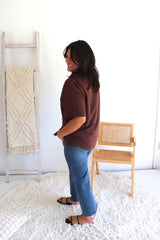 Manhattan Cotton Tee in Chocolate