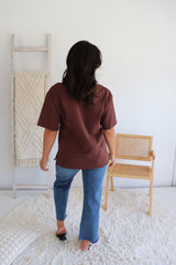Manhattan Cotton Tee in Chocolate
