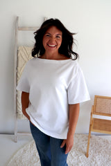 Manhattan Cotton Tee in White