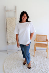 Manhattan Cotton Tee in White
