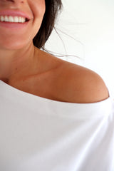 Manhattan Cotton Tee in White
