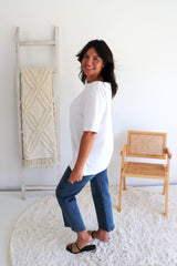 Manhattan Cotton Tee in White
