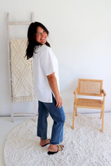 Manhattan Cotton Tee in White