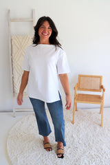Manhattan Cotton Tee in White