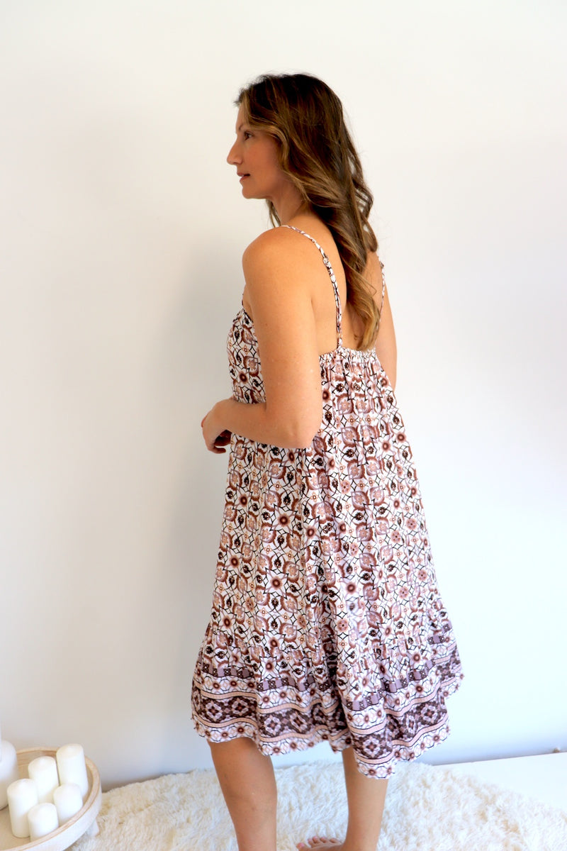 Oasis Dress in Mosaic Earth
