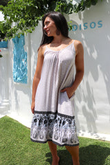 Oasis Dress in Taupe Fern