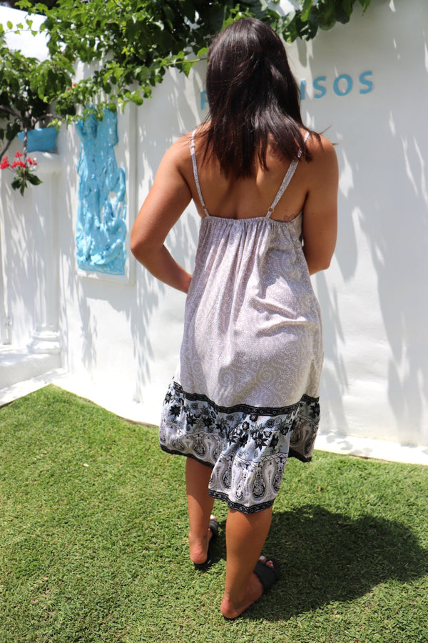 Oasis Dress in Taupe Fern