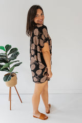 Ultimate Short Beach Dress In Black Tea