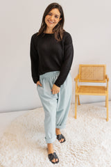 Coastal Knit Sweater in Black