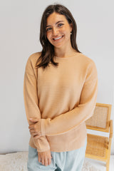 Coastal Knit Sweater in Salmon