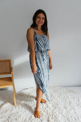Byron Maxi Dress In Blue Splash