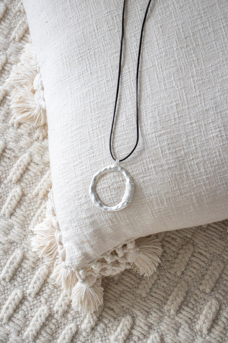Silver Cove Pendant Long Necklace
